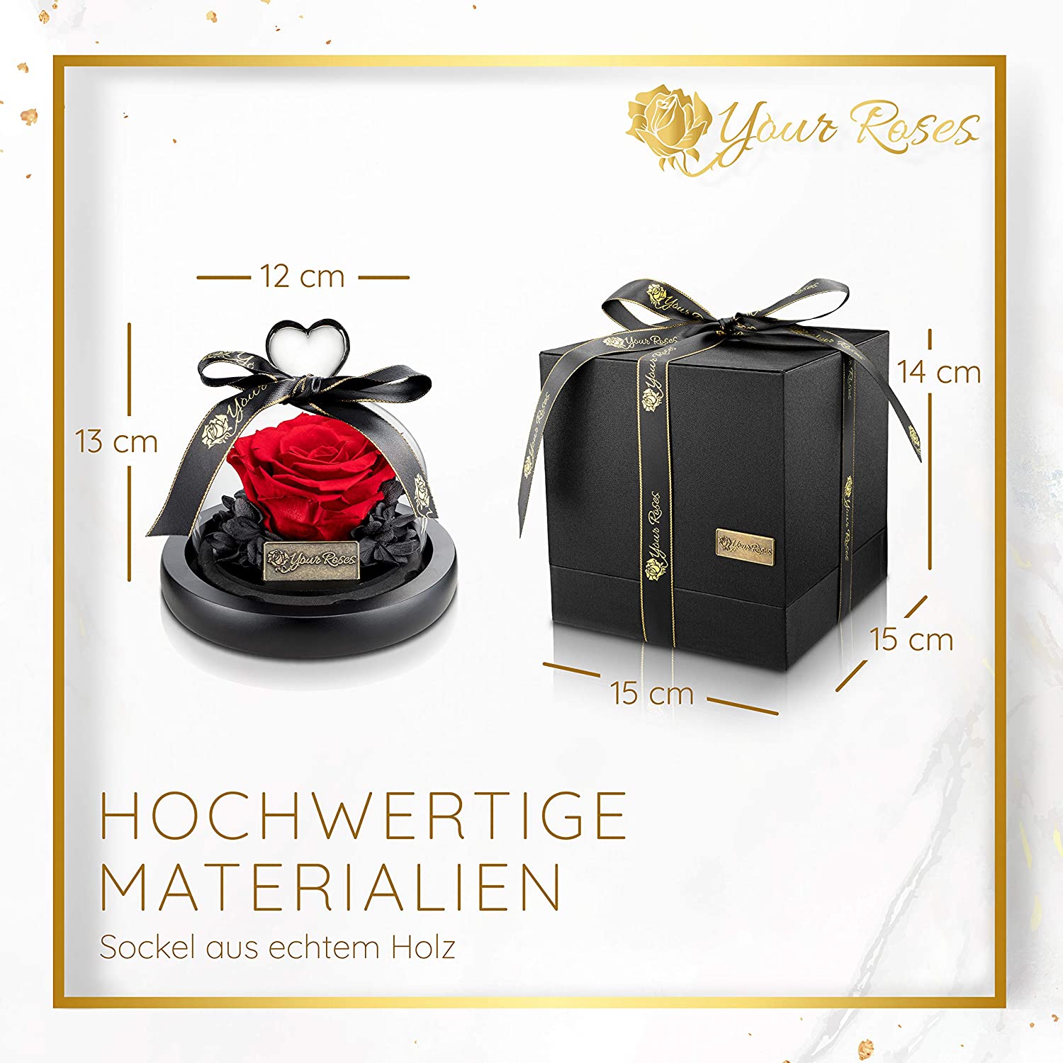 Stabilisierte Rose im Glas – langlebiges Geschenk für besondere Anlässe